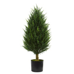 Nearly Natural 5526 3' Artificial Green Cypress Tower Tree, UV Resistant (Indoor/Outdoor)