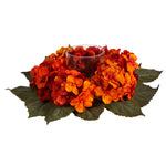 Nearly Natural A1601 14`` Autumn Hydrangea Artificial Candelabrum Arrangements