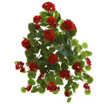 Nearly Natural 6127-S2 26" Artificial Green & Red Geranium Plant, Set of 2