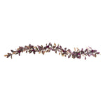 Nearly Natural 4364-S2 6' Artificial Purple Fall Laurel Leaf with Berries Garland, (Set of 2)