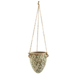 Nearly Natural 2` Tuscan Hanging Ceramic Scroll Planters