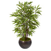 Nearly Natural T1067 45" Artificial Green Bamboo Tree in Metal Bowl