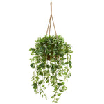 Nearly Natural 8881 51" Artificial Green Real Touch Wandering Jew Plant in Hanging Basket