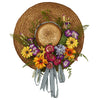 Nearly Natural 4587 Artificial Mixed Flower Hat Wreath, Multicolor