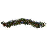 Nearly Natural W1303 6` Snow Tipped Extra Wide Artificial Christmas Garland