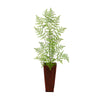 Nearly Natural T2539 3.5` Ruffle Fern Artificial Tree in Bamboo Planter