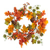 Nearly Natural W1254-S2 6.5`` Autumn Pinecones Artificial Wreath (Set of 2)