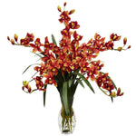 Nearly Natural Cymbidium Orchid Silk Flower Arrangement