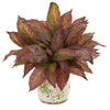 Nearly Natural 21`` Musa Artificial Plant in Floral Print Vase