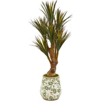 Nearly Natural 9642 49" Artificial Green Yucca Tree in Planter, UV Resistant (Indoor/Outdoor)