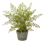 Nearly Natural 4251 Artificial Green Maiden Hair Plant in Decorative Planter