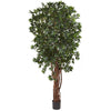 Nearly Natural 5451 7.5' Artificial Green Lychee Silk Tree