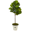 Nearly Natural 9682 61" Artificial Green Real Touch Fiddle Leaf Tree in Planter