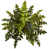 Nearly Natural 6147-S2 24" Artificial Green Holly Fern Plant, Set of 2