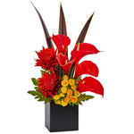 Nearly Natural 1486 Tropical & Calla Mixed Arrangement