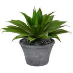 Nearly Natural P1423 22” Agave Succulent Artificial Plant in Gray Planters