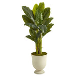 Nearly Natural 52`` Triple Stalk Banana Artificial Tree in Decorative Urn (Real Touch)