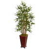 Nearly Natural 5807 4.5' Artificial Green Bamboo Tree in Decorative Planter