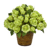 Nearly Natural Rose Artificial Arrangement in Basket