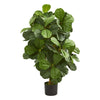 Nearly Natural 5551 3.5' Artificial Green Fiddle Leaf Tree