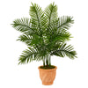 Nearly Natural T2155 45`` Areca Palm Artificial Tree in in Terra-Cotta Planters