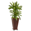 Nearly Natural 9203 3.5' Artificial Green Double Cycas Plant in Decorative Planter