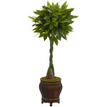 Nearly Natural 5729 5' Artificial Green Real Touch Money Tree in Decorative Planter