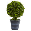 Nearly Natural 4560 23" Aritficial Green Boxwood Ball Topiary in a Pot