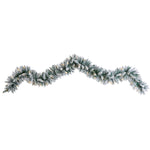 Nearly Natural W1310 9' Flocked Artificial Christmas Garland with 50 LED Lights