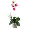 Nearly Natural Mini Phalaenopsis Liquid Illusion Silk Orchid Arrangement