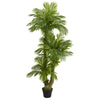 Nearly Natural 5588 5' Artificial Green Triple Phoenix Palm Tree