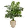 Nearly Natural T1387 3.5` Areca Palm Artificial Tree in Sand Colored Planters