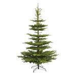 Nearly Natural 7.5` Layered Washington Spruce Artificial Christmas Tree with and 1325 Bendable Branches