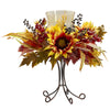 Nearly Natural Sunflower Candelabrum