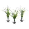 Nearly Natural 8246-S3 14" Artificial Green Grass Plant in Vase, Set of 3