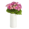 Nearly Natural 13`` Daisy Artificial Plant in White Planter