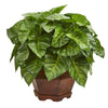 Nearly Natural 8979 17" Artificial Green Taro Plant in Decorative Planter