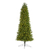 Nearly Natural 8` Slim Virginia Spruce Artificial Christmas Tree with 600 Warm White (Multifunction) LED Lights with Instant Connect Technology and 1294 Bendable Branches