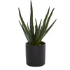 Nearly Natural 4240 19" Artificial Green Aloe Plant with Planter