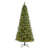 Nearly Natural 9` Wisconsin Slim Snow Tip Pine Artificial Christmas Tree with 800 Clear LED Lights