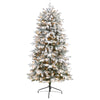 Nearly Natural T2354 6` Flocked Christmas Tree with 450 LED Lights