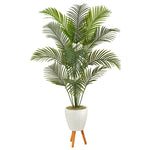 Nearly Natural T2128 6.5’ Golden Artificial Palm Tree in Planter with Stand