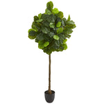 Nearly Natural 9114 6' Artificial Green Real Touch Fiddle Leaf Tree 