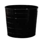 Nearly Natural 0817-S1 12” Farmhouse Black Metal Ribbed Planters