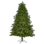 Nearly Natural 7` Nova Scotia Fir Real Touch Artificial Christmas Tree with 400 (Multifunction) Warm White LED Lights with Instant Connect Technology and 973 Bendable Branches