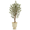 Nearly Natural 64`` Olive Artificial Tree in Decorative Urn