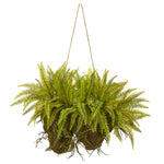 Nearly Natural 8337 24" Artificial Green Forest Fern Hanging Plant
