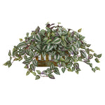 Nearly Natural 8056 13" Artificial Green Wandering Jew Plant in Decorative Planter
