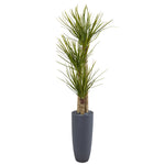 Nearly Natural 9301 6' Artificial Green Yucca Tree in Bullet Planter