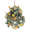 Nearly Natural 6025 22" Artificial Green & Orange Nasturtium Silk Hanging Basket